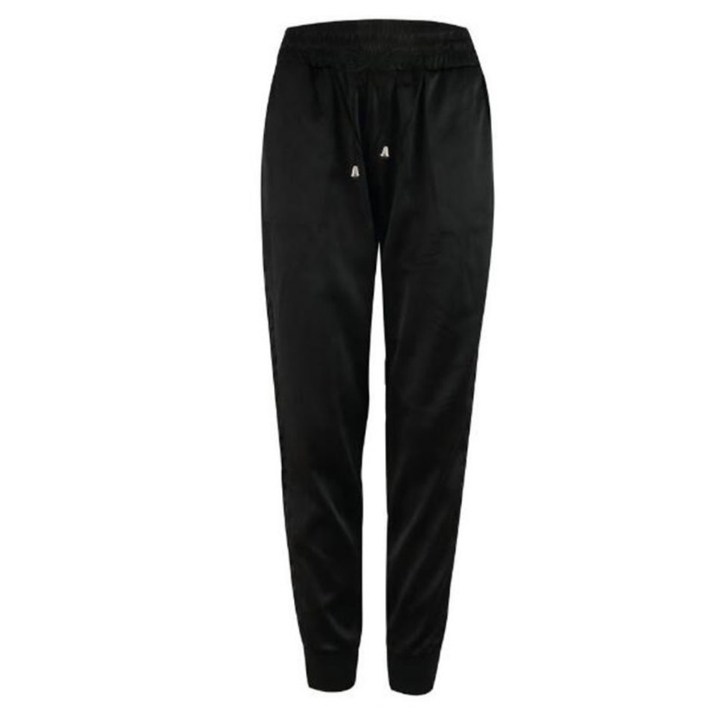 Black Satin Joggers - Picture 2 of 3